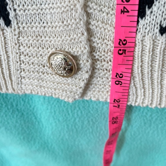 Sunday Up One Size Black and Cream Knit Sweater Cardigan NWOT - Picture 9 of 9